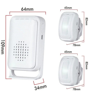 Wireless Motion Sensor Alarm Door Chime with 1 Receiver for Business