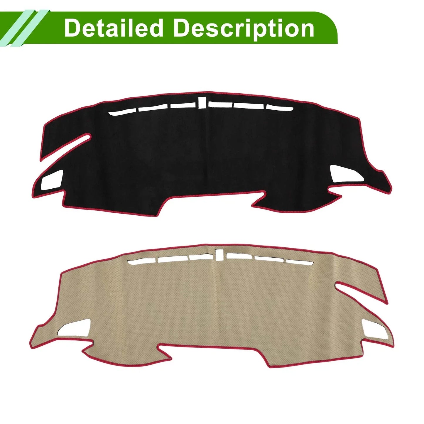 Dashboard Cover Mat for Honda Civic Type R FK7 FK8 FC1 (2017-2024) Black Red