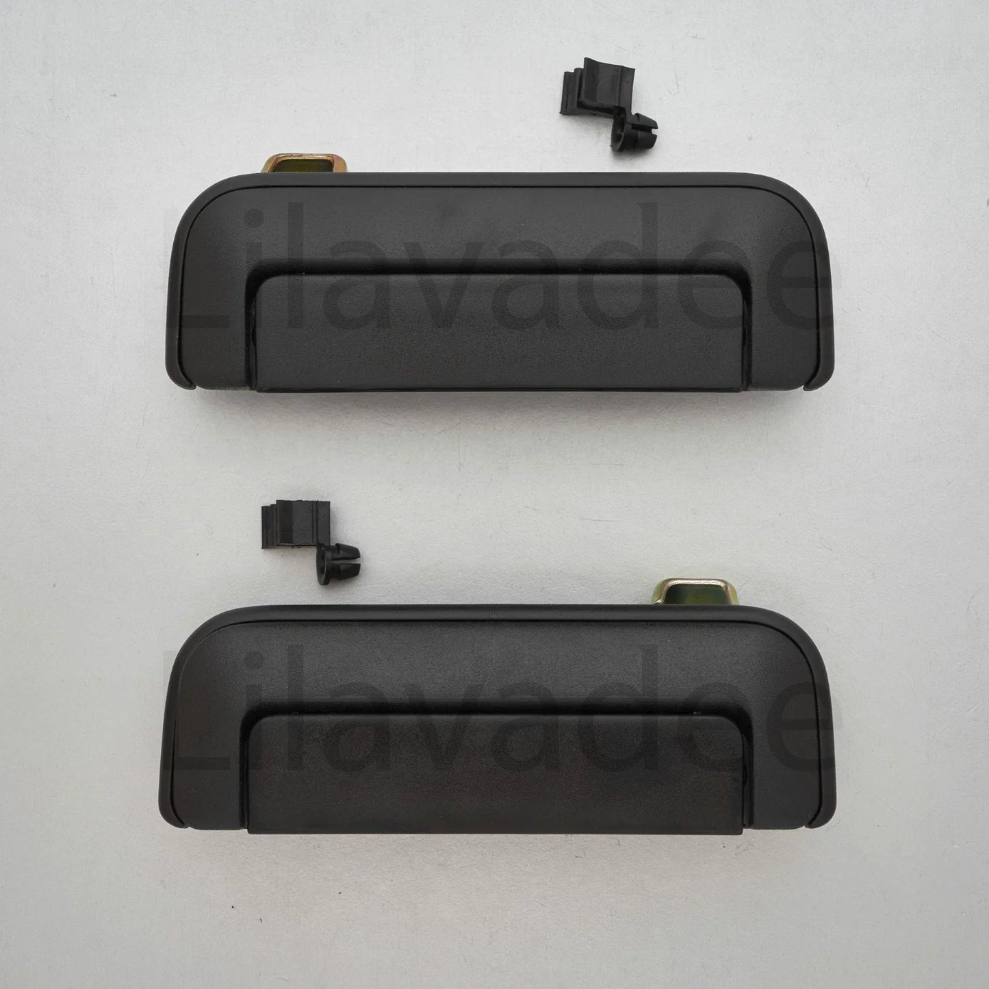Black Outside Door Handle Outer Pair for Mitsubishi Triton L200 MK Strada (1996-2006)
