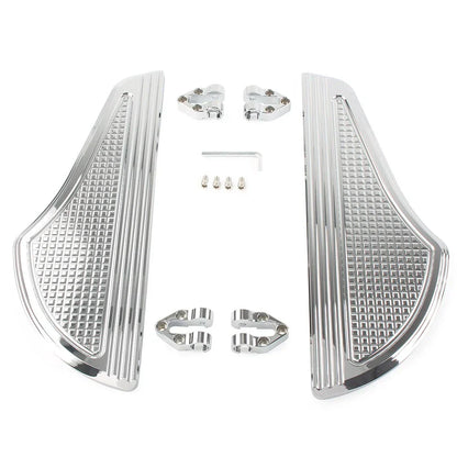 Non-Slip Front Floorboards for Harley Dyna Touring Softail Chrome