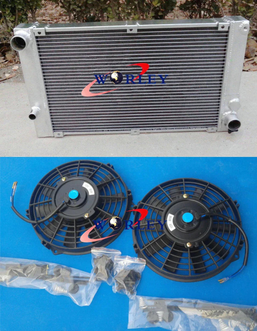 Aluminum Radiator + Fans for Porsche 944 2.5L/2.7L MT Non-Turbo (1983-1991)