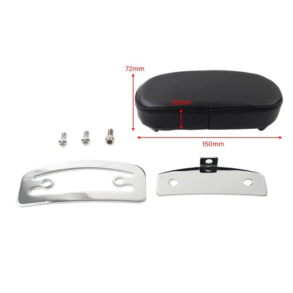 6" Mini Backrest Pad for Harley Dyna, Fat Boy, Sportster XL1200, Softail