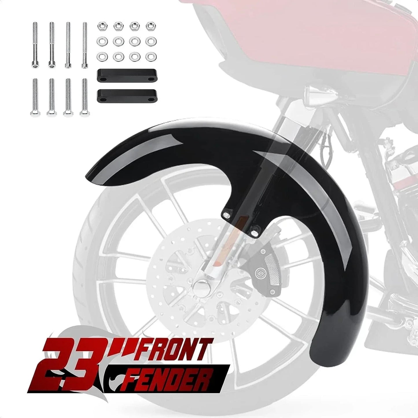 23" Wheel Wrap Front Fender for Harley Touring Electra Road Glide (2009-2023)