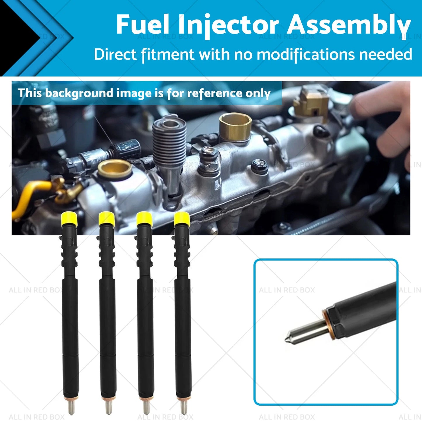 4 x Diesel Fuel Injectors for Hyundai Terracan, Kia Carnival/Sedona (2001-2006)