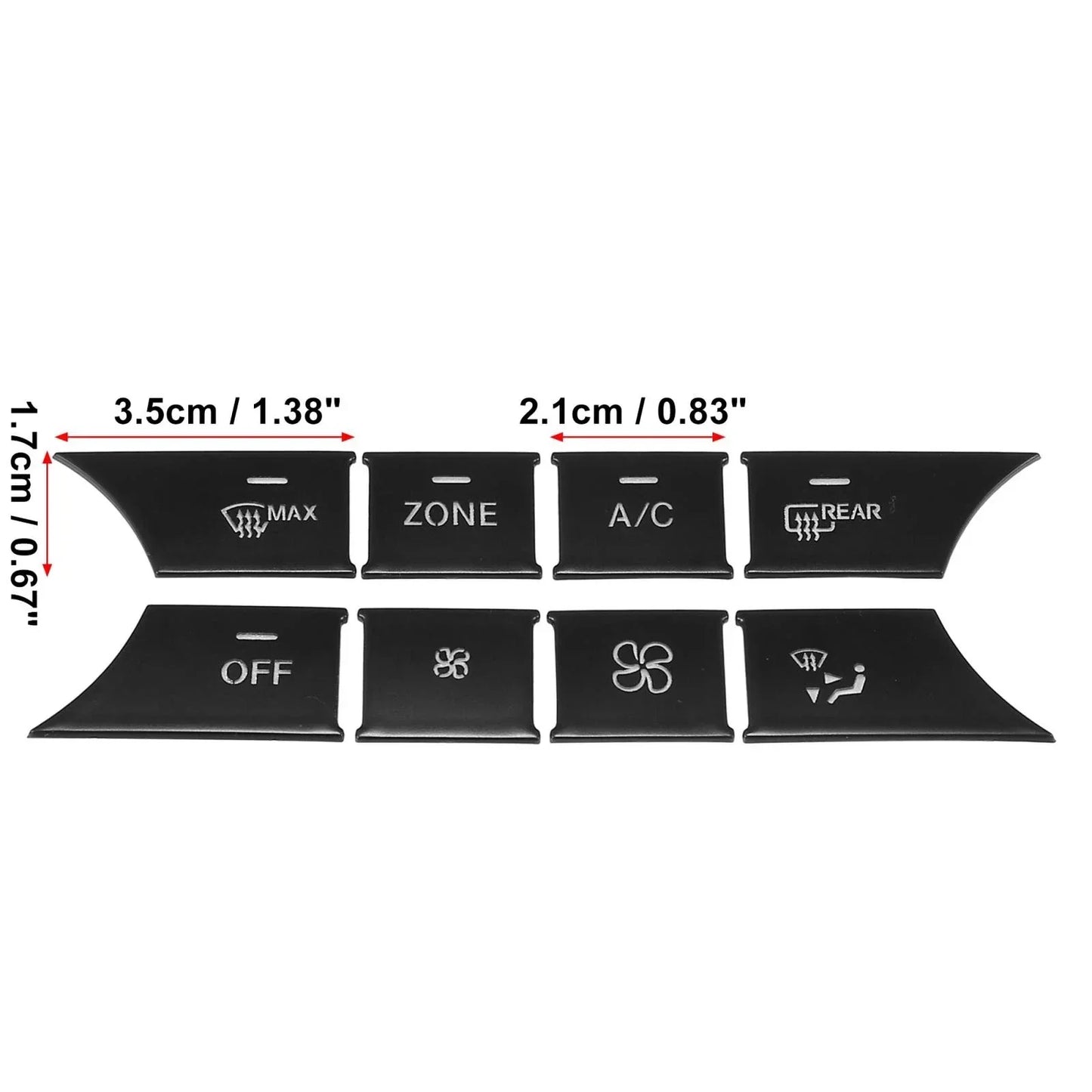 Front Center Console Air Conditioning Button Stickers Set for Mercedes-Benz