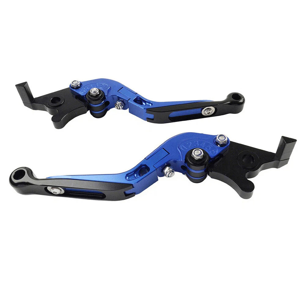 CNC Blue Extendable Brake Clutch Levers for Yamaha YZF R1 (2009-2014)