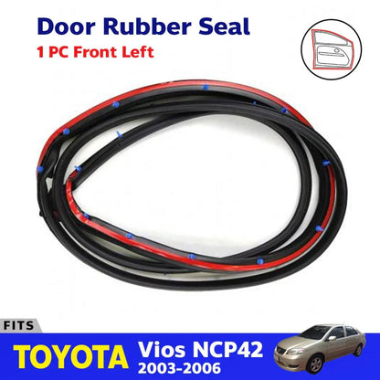 For Toyota Vios NCP41 NCP42 4D Sedan 2003-06 Door Seal Weatherstrip Front Left