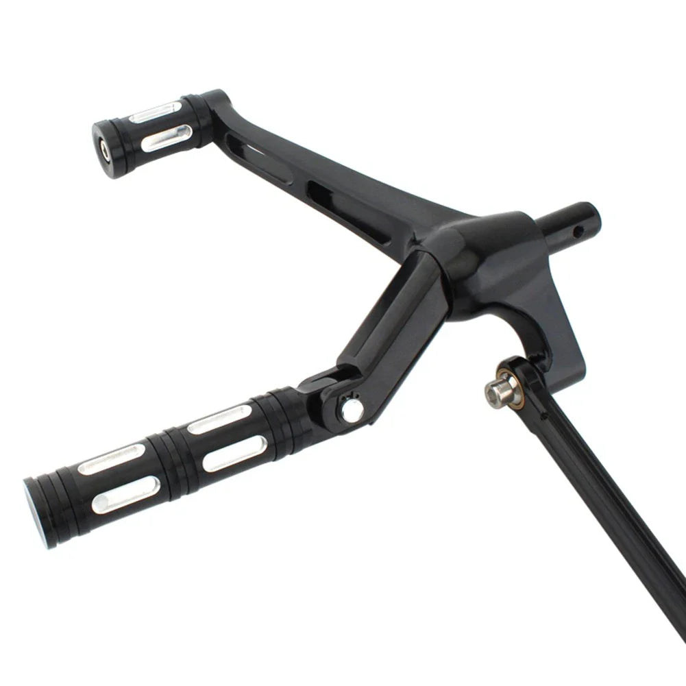 Black Driver Footrest Pedal Bracket Set for Harley Night Rod VRSC Special (07-17)