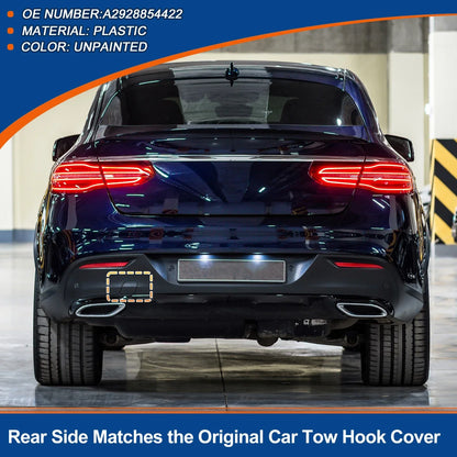 Rear Bumper Tow Hook Cover for Mercedes-Benz W292 (2019-2023) Unpainted