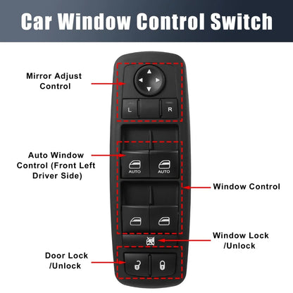 Car Window Switch Button Panel for Ram 5500 (2010-2023)