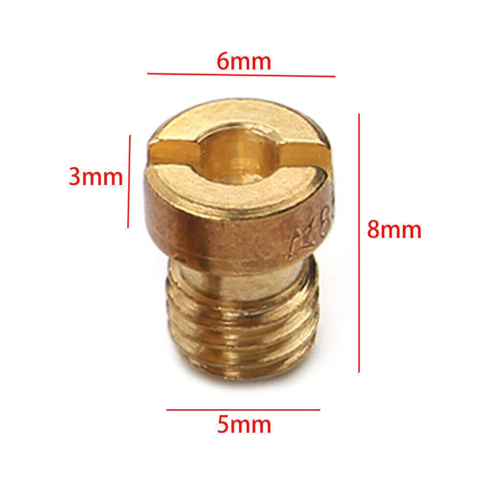 10PCS 5MM Main Jets Nozzle Kit for Dellorto Carburetor (75-98)