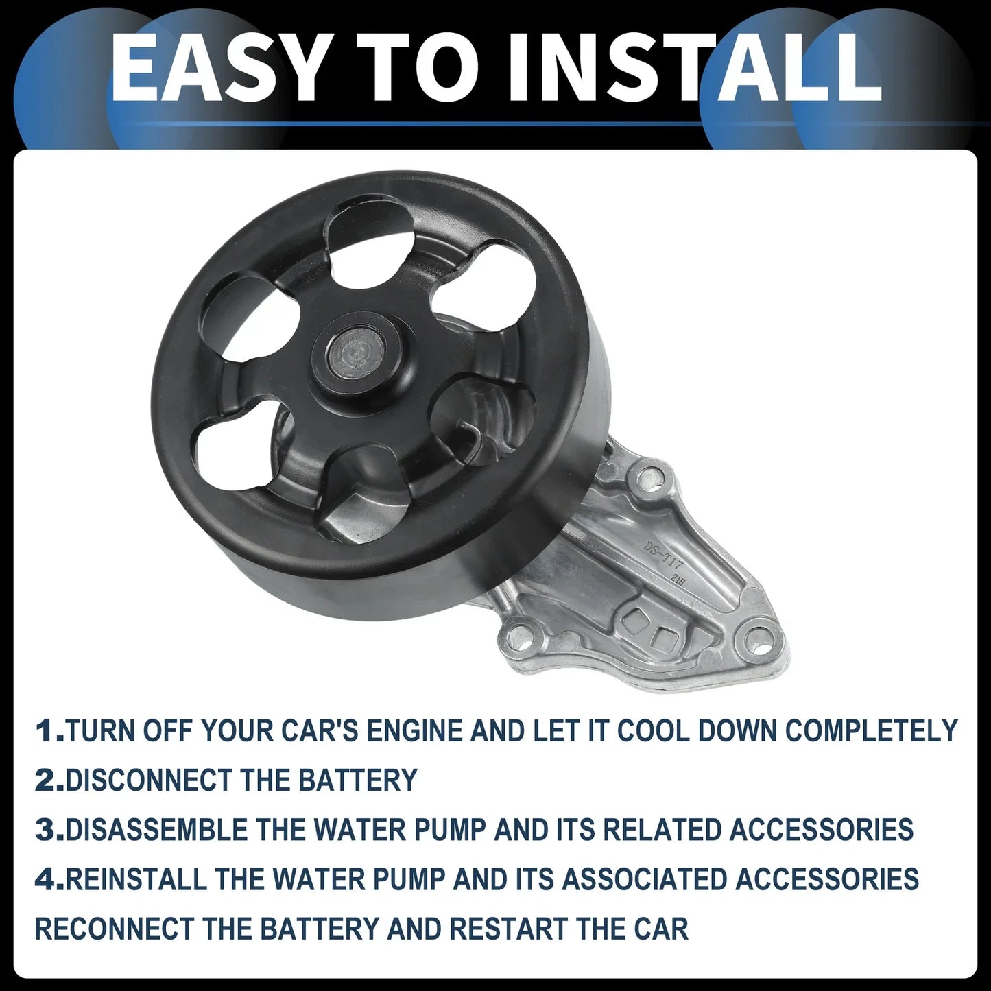 Water Pump for Honda CR-V 2002-2006 with Rubber Ring Kit