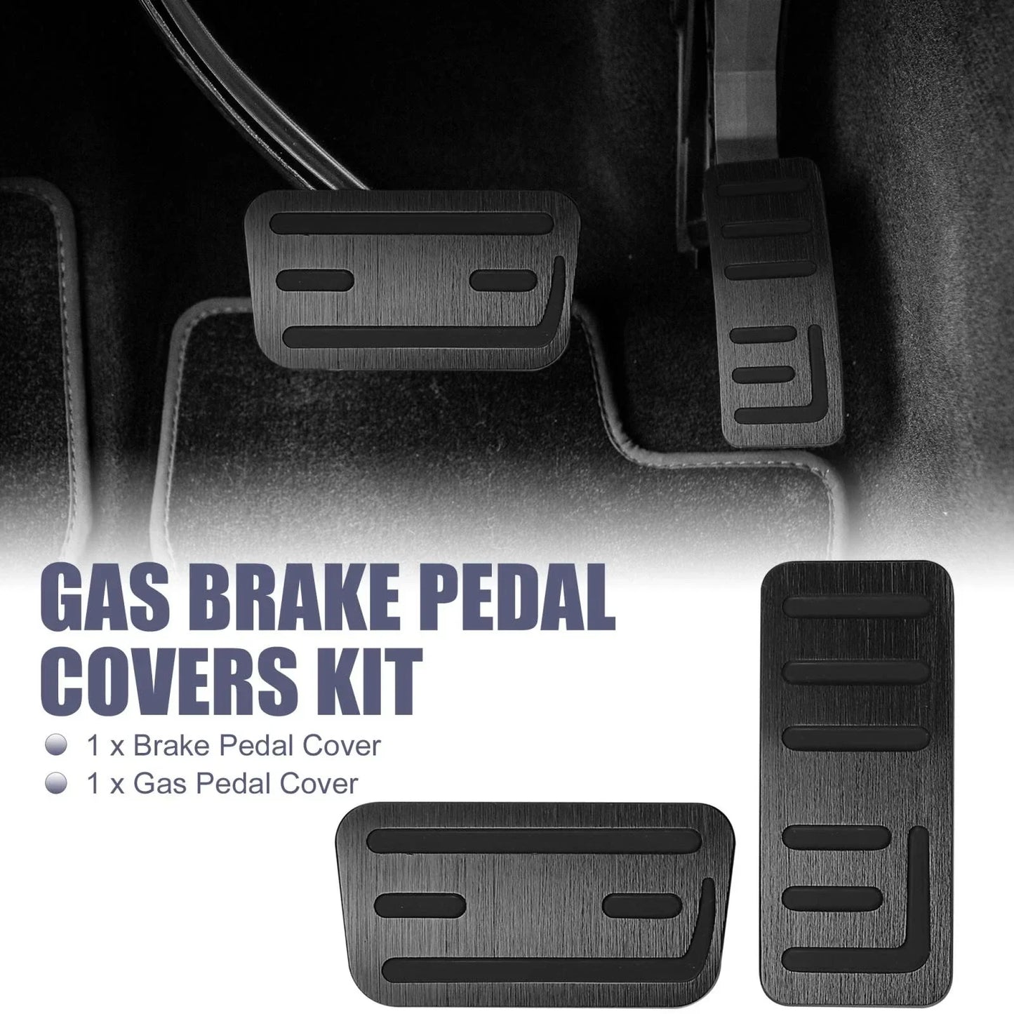 Foot Pedal Brake Gas Pedal Pad Kit for Honda Fit (2021) - Non-Slip Covers