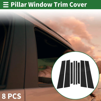 8 Pcs Door Pillar Window Trim for BMW X3 (2011-2017) Black