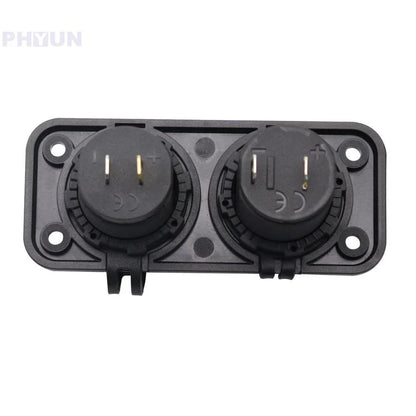 12V-24V USB Type-C Dual Charger Socket for Car Truck Cigarette Lighter Plug
