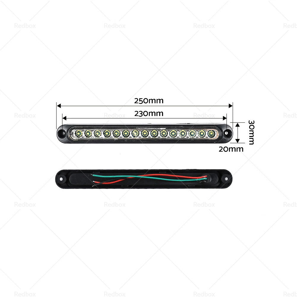 15" LED Tail Stop Reverse Light Bar for Truck Boat Caravan