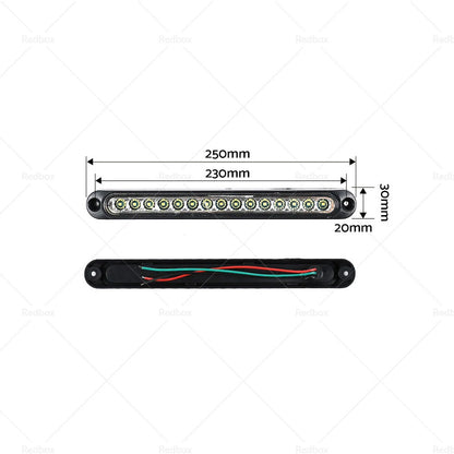 15" LED Tail Stop Reverse Light Bar for Truck Boat Caravan