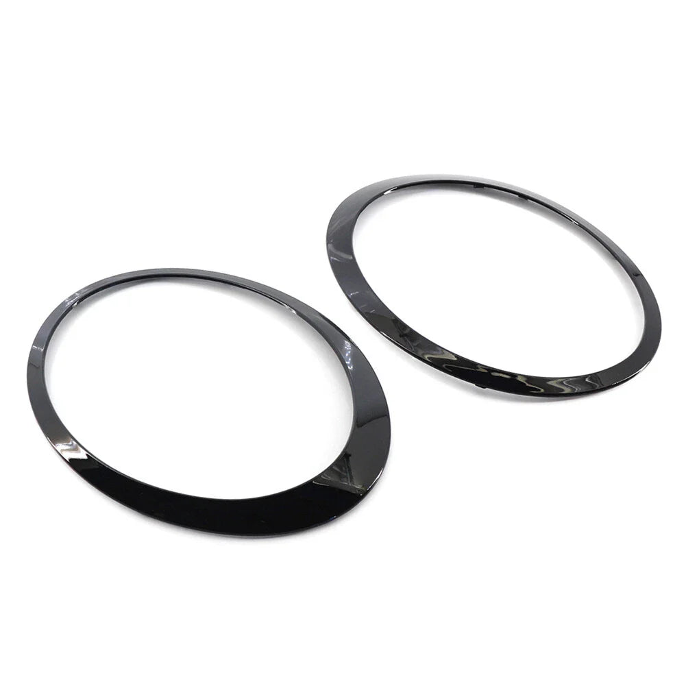 Glossy Black Headlight Trim Rings for Mini Cooper R55 R56 R57 R58 R59 (2007-2015)