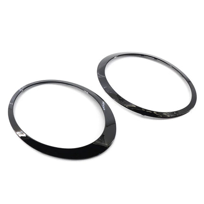 Glossy Black Headlight Trim Rings for Mini Cooper R55 R56 R57 R58 R59 (2007-2015)