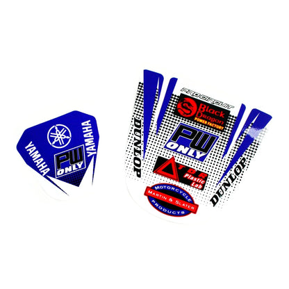 3M Blue Decals Graphics Stickers for Yamaha Peewee 80