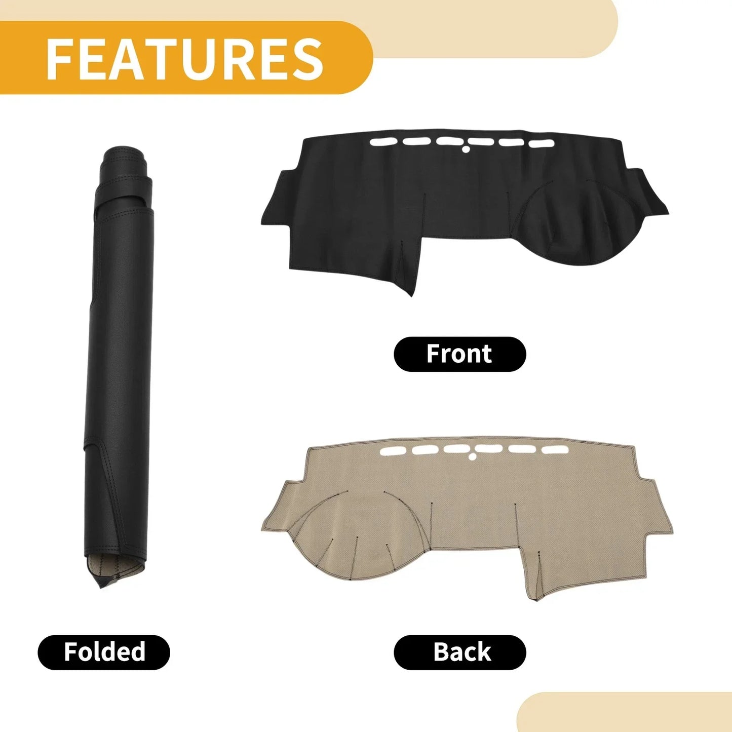 Dashboard Cover for Honda Accord 2003-2007 Black Anti-Slip 1 x Piece