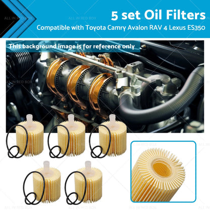 5PCS Oil Filter for Toyota Camry, Kluger, RAV4, Lexus IS300h (2012-2023)