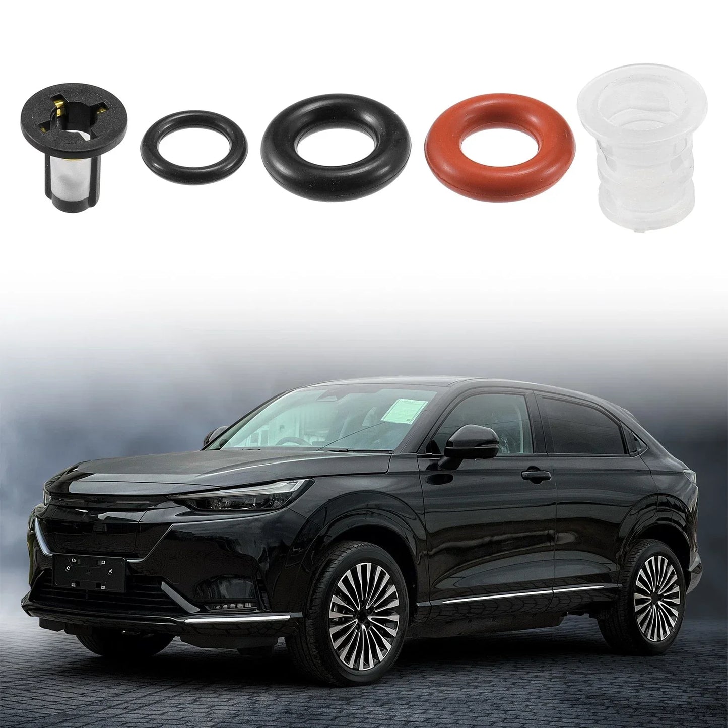 Fuel Injector Seal O Ring for Honda Civic CR-V (2001-2006) - NBR Rubber Black