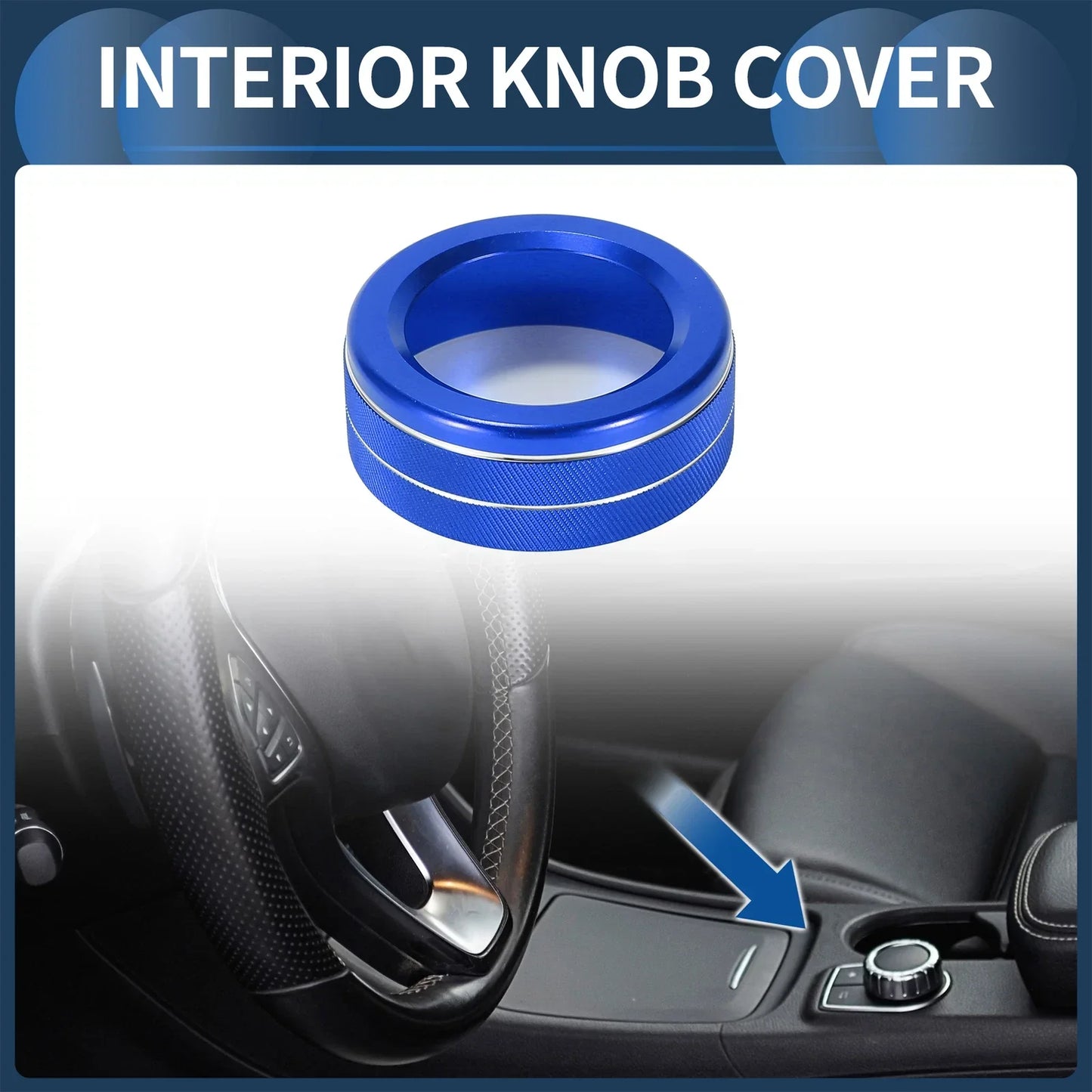 Center Console Multimedia Knob Cover for Mercedes-Benz A B E GLK (2012-2019)