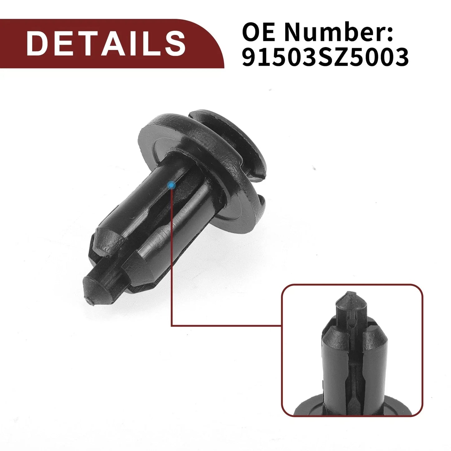 Front Fender Skirt Clips 50 x for Honda Pilot 2003-2015, Accord 1997-2007