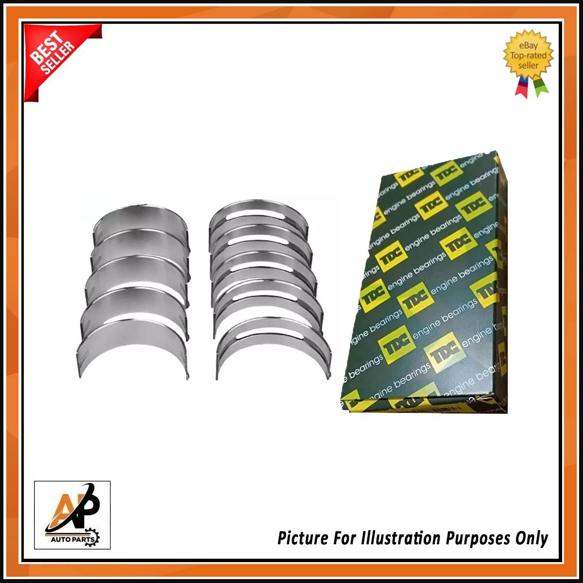 Engine Crankshaft Main Bearings STD for Hyundai H350 Porter and Sorento (2005–2020)