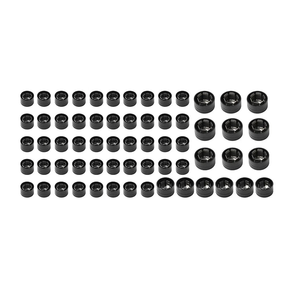 63X Black Engine Topper Screw Bolt Cap Kit for Harley Twin Cam Softail (2000-2006)