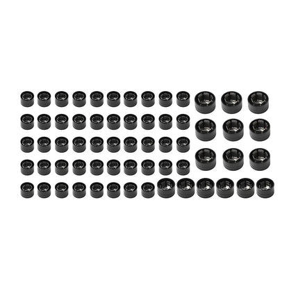 63X Black Engine Topper Screw Bolt Cap Kit for Harley Twin Cam Softail (2000-2006)