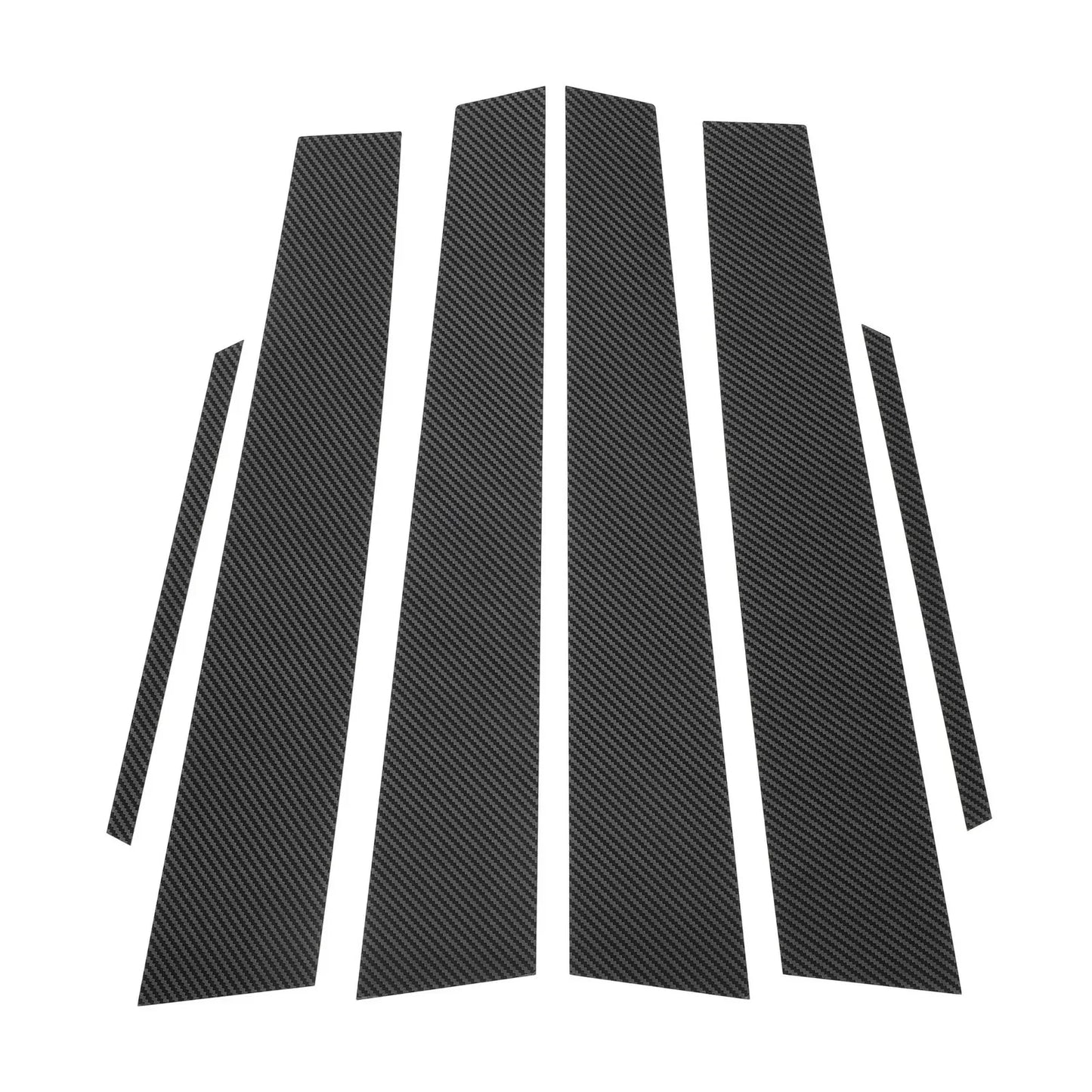 6 Pcs Door Pillar Window Trim for Lexus ES (2007-2012) Carbon Fiber Black
