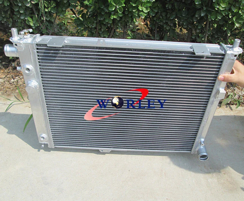 Aluminum Radiator + Red Hose for SAAB 9000 Aero B234 2.3L 16V Turbo (1993-1998)