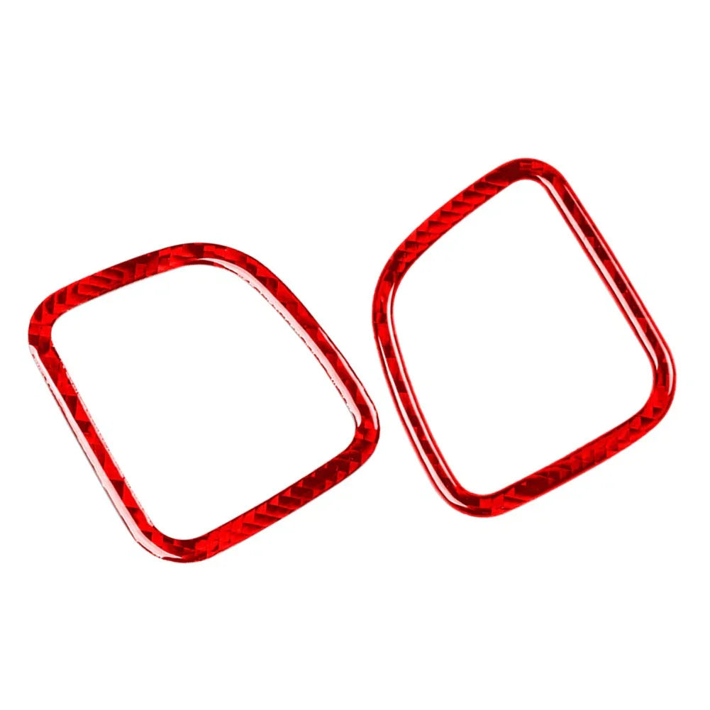 Carbon Fiber Red Interior Dashboard Air Vent Cover Trim for Cadillac CTS (2008-2013)