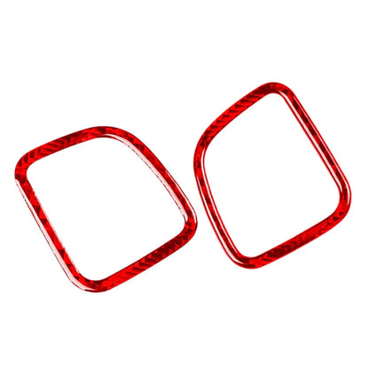 Carbon Fiber Red Interior Dashboard Air Vent Cover Trim for Cadillac CTS (2008-2013)