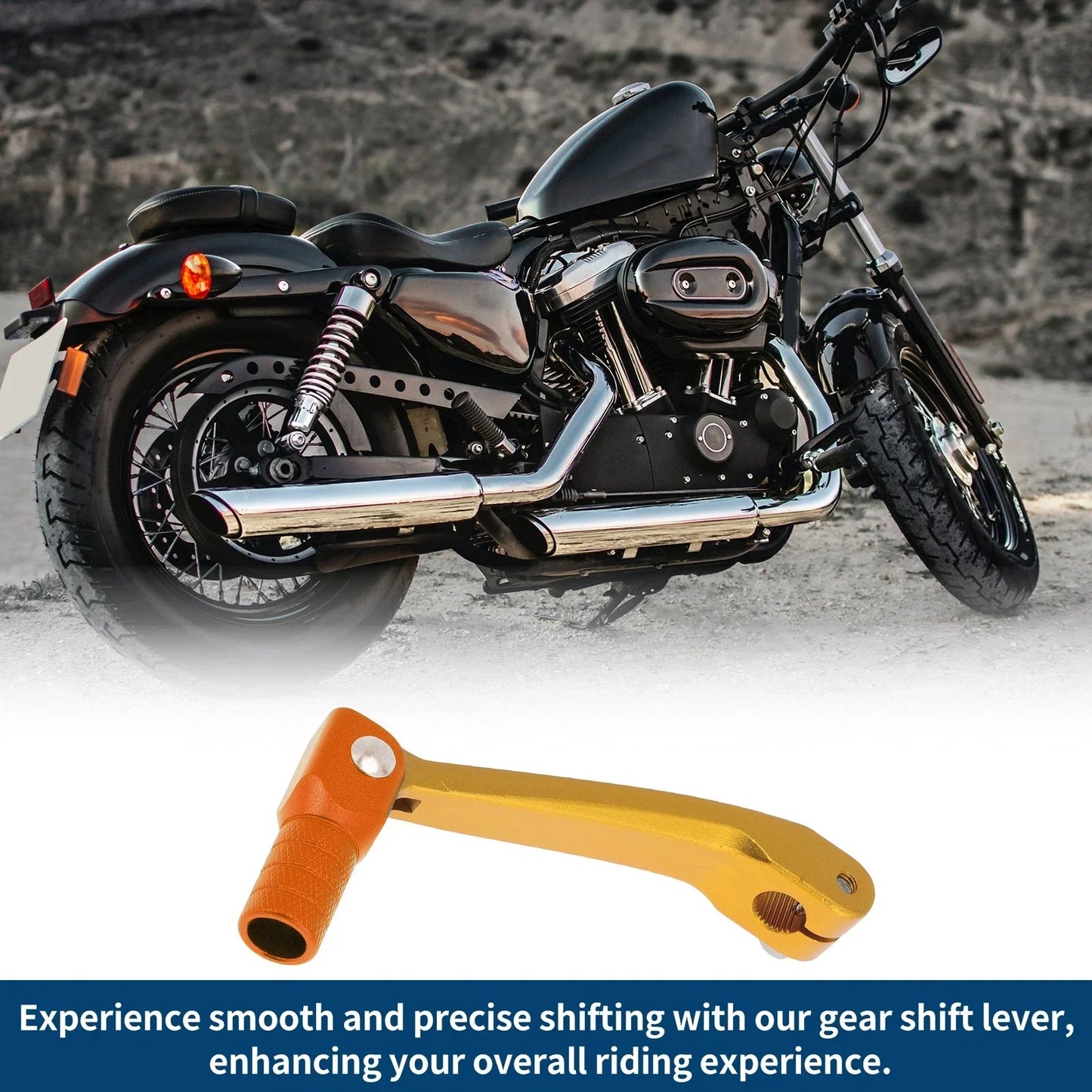 Folding Motorcycle Gear Shifter Lever for Honda CRF150F (2003-2017) Gold Orange