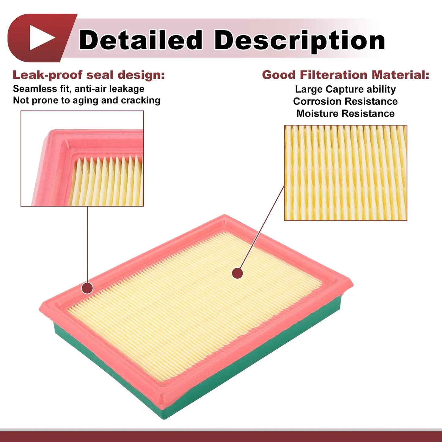 Car Engine Air Filter for Honda Civic (1996-2000) - 1 x Quality Replacement
