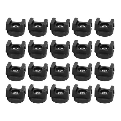 20 x Black Magnetic Cable Zip Tie Mounts for Wire Management Clips