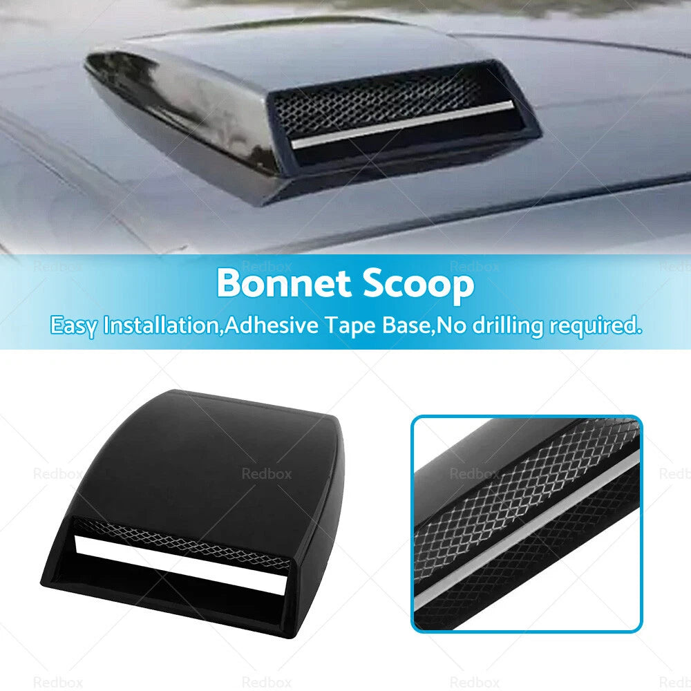 Black ABS Plastic Air Flow Intake Scoop for Universal Car Hood Cover