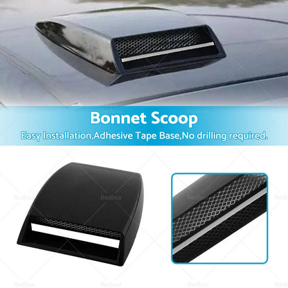 Black ABS Plastic Air Flow Intake Scoop for Universal Car Hood Cover