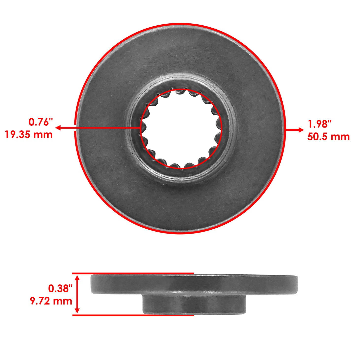 Deck Blade Splined Washer for Simplicity (2000–2010)