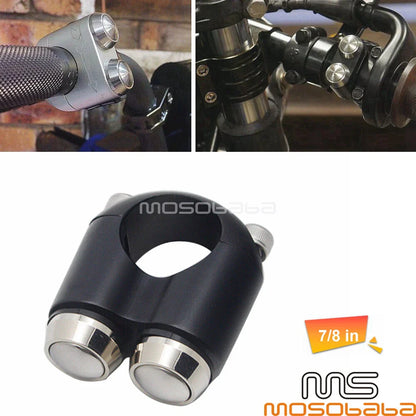 Low Profile 7/8'' Handlebar  Button Switch Horn Light Control for Suzuki Honda