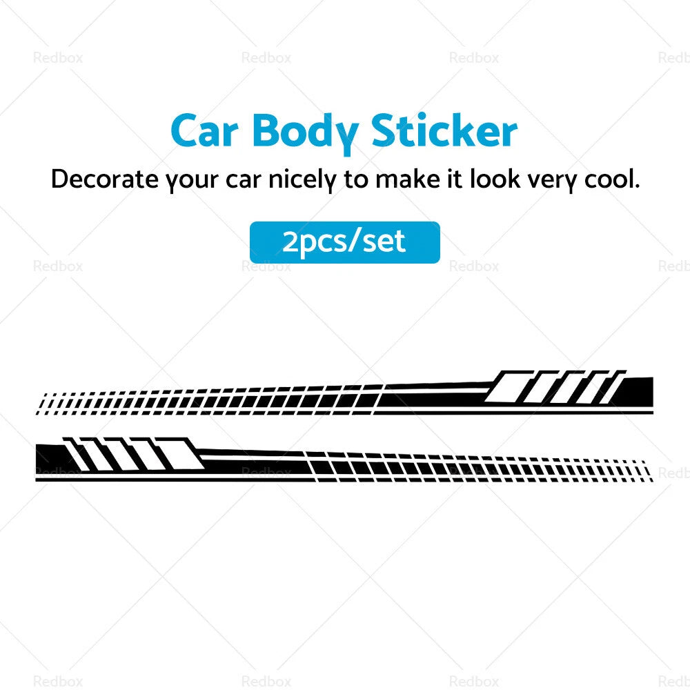 Car Body Stickers Long Stripe Side Skirt Decals
