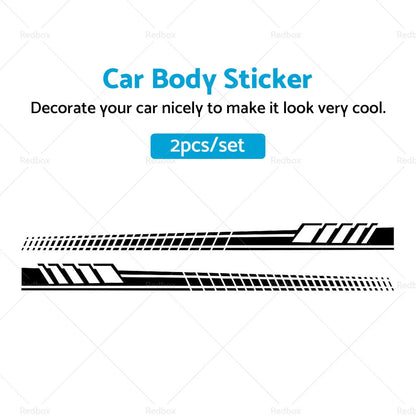 Car Body Stickers Long Stripe Side Skirt Decals