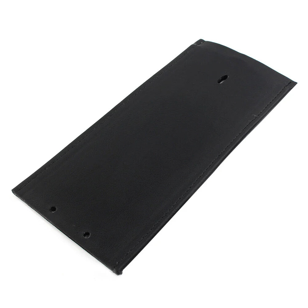 Black Leather Gas Tank Panel Bib for Harley (No Design, Smooth)