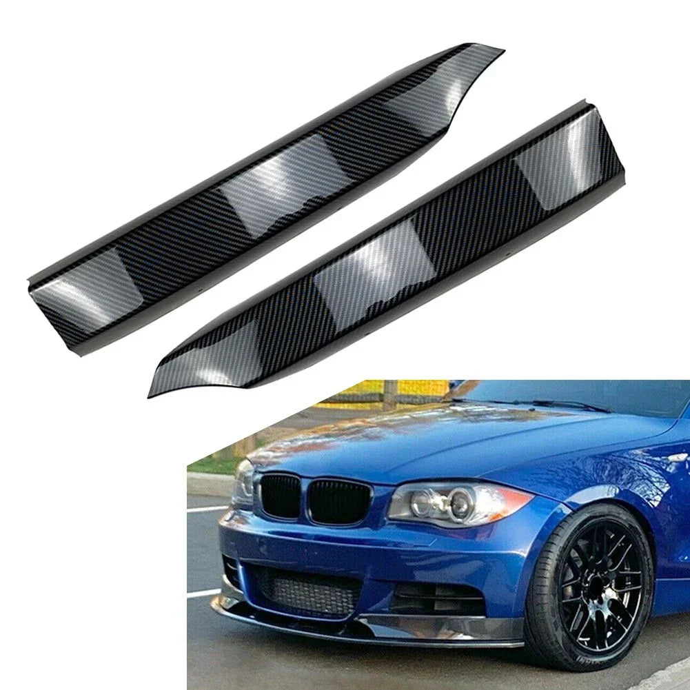 Carbon Fiber Front Bumper Side Spoiler Lip for BMW 1 Series E82 E88 (08-13)