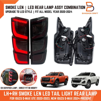 Smoke LED Tail Lamp Light Assembly for Isuzu D-Max Ute (2020-2024)