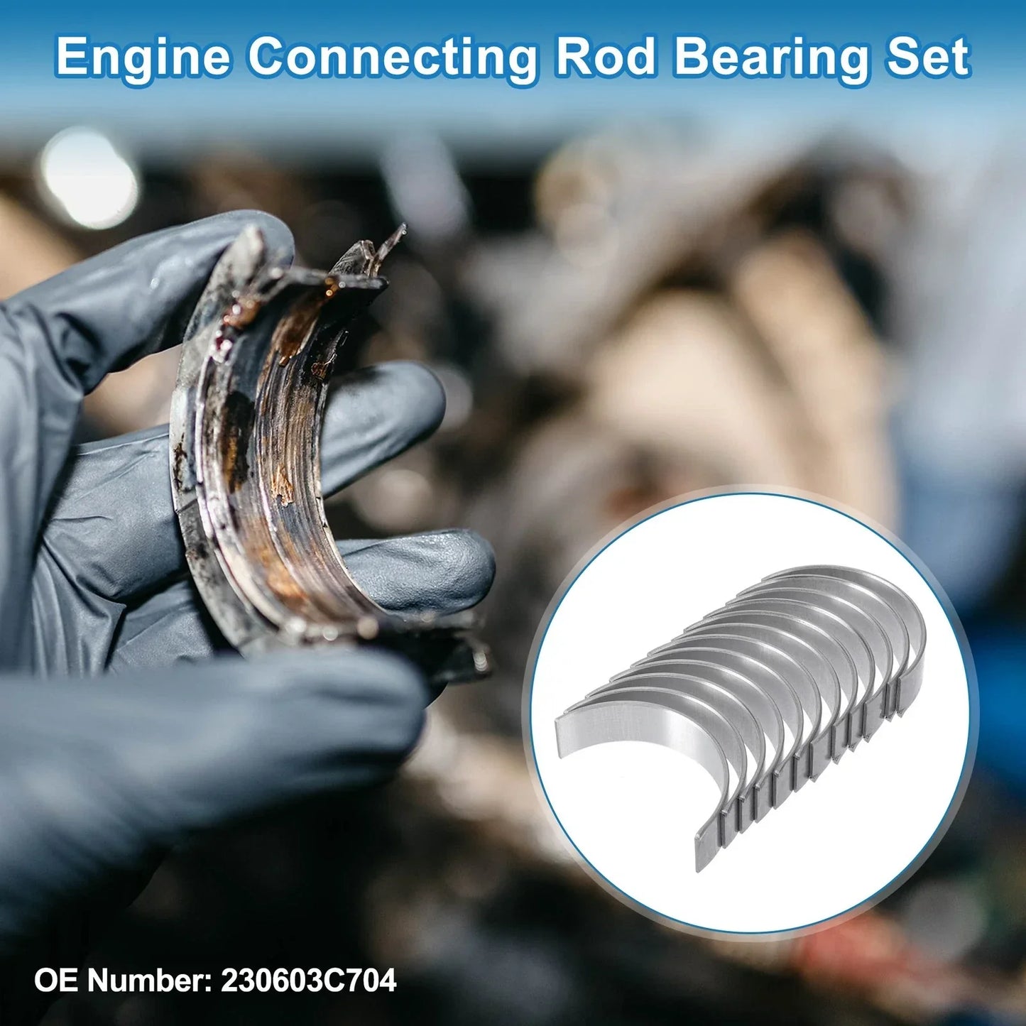 Connecting Rod Bearing Set for Hyundai Santa Fe (2013-2018) - 12 Pcs