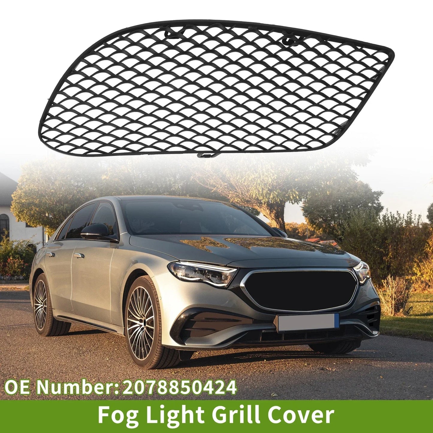 Front Right Fog Light Grill for Mercedes Benz E350 (2014-2017)